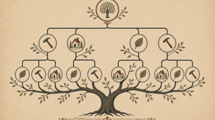 Illustration of the categories behind how Polish surnames are formed