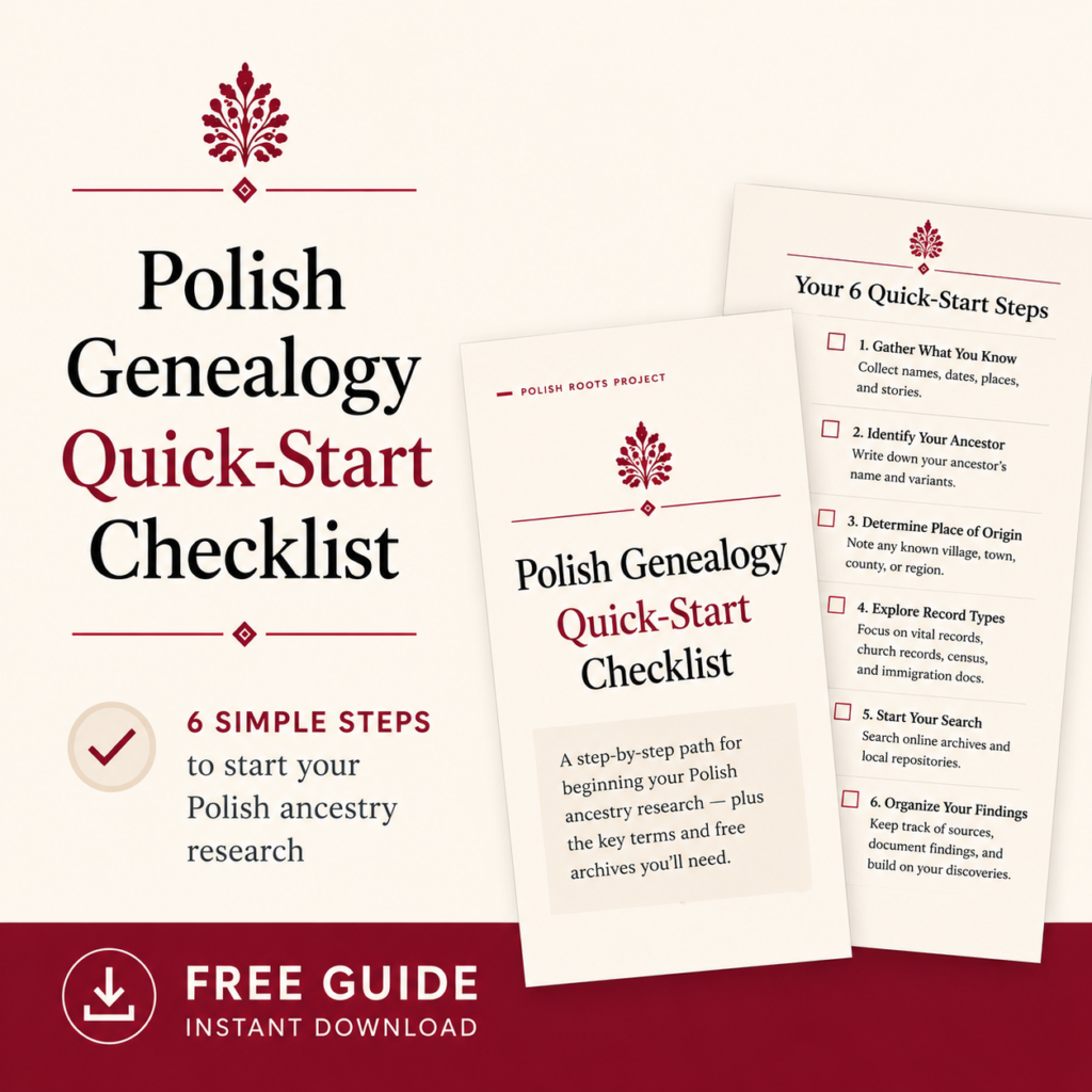 polish genealogy checklist side banner